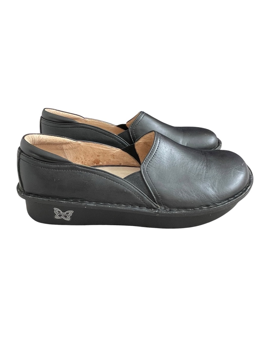 Alegria Debra Women's Black Leather Slip-On Shoes Size 41 US 10.5-11